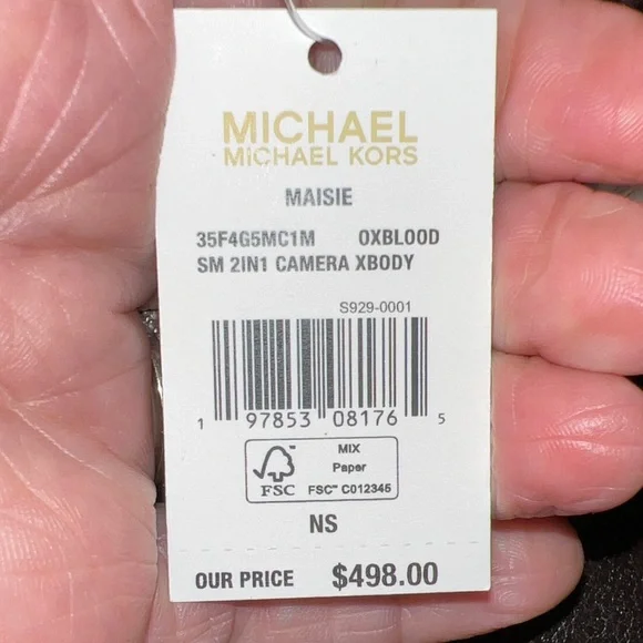 Michael Kors Shimmering Maroon Crossbody Bag
